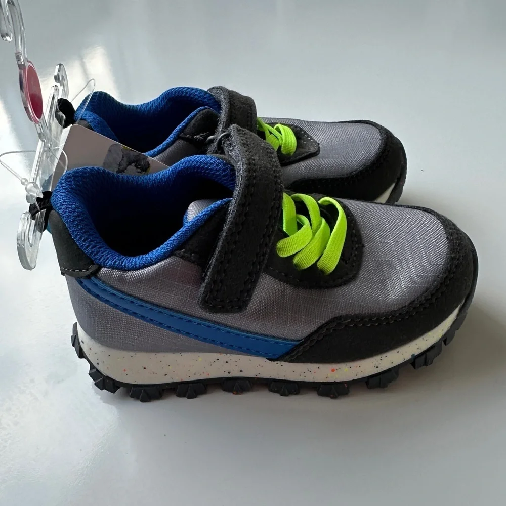 NWT Carter’s Blue Gray Athletic Collins Sneakers Shoes Toddler Boys Size 5